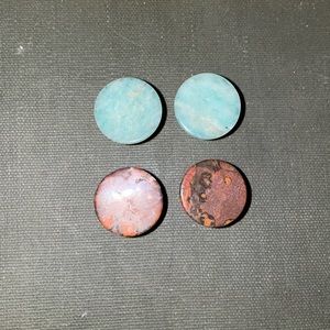 Real stone mayan flare plugs. Size 7/16ths. Never worn.